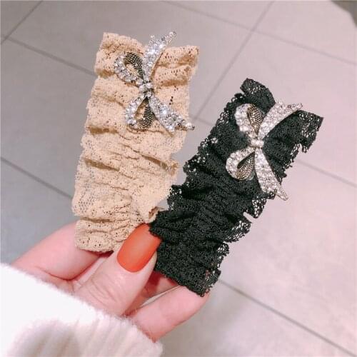 Fashion cute bows Hair Barrette Hair Clip Hairpin Girls rhinestone autumn winter Hair Accessories Women Headdress Wholesale