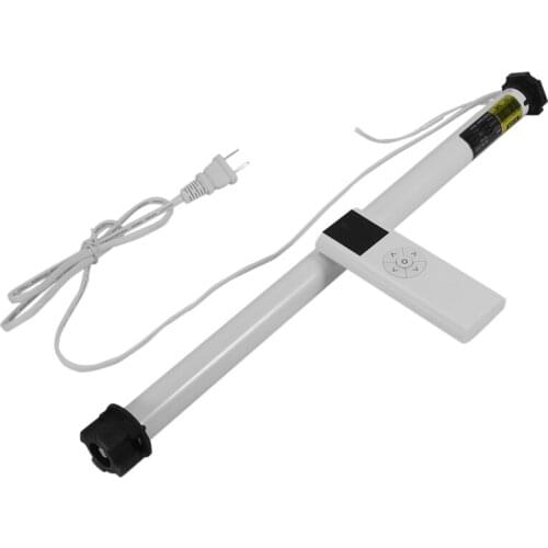 Electric Curtain Set AC 100-240V Electric Roller Shade Motor Blind Tubular Motor Kit Remote Control(US Plug)