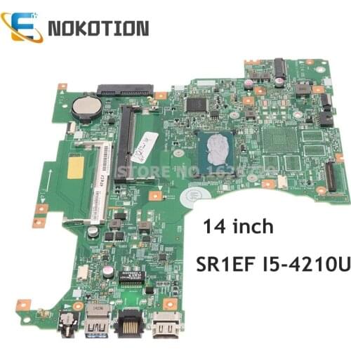NOKOTION For Lenovo IdeaPad Flex 2-14 laptop motherboard 14 inch 5B20G36395 LF14M MB 13281 448.00X01.0011 SR1EF I5-4210U CPU