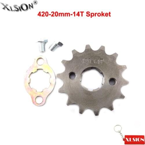 XLSION Aftermarket Front Engine Sprocket 420-20mm-14T For 50cc 110cc 125cc 140cc 150cc 160cc Chinese ATV Pit Dirt Bike