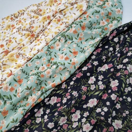Chiffon Fabric for Dress ON SALE Floral Sewing Craft Material