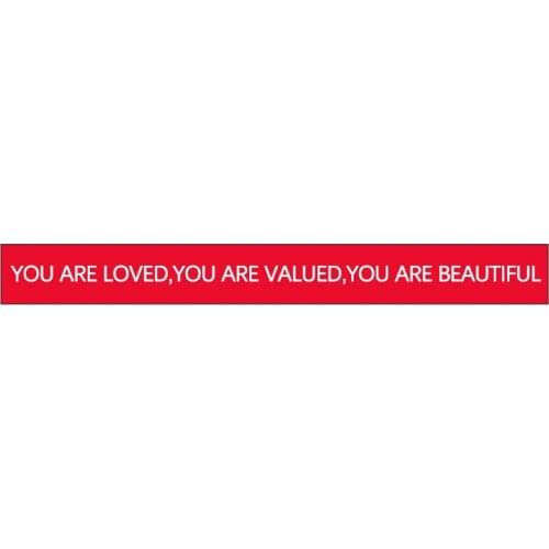 300pcs Motivational YOU ARE LOVED YOU ARE VALUED YOU ARE BEAUTIFUL Silicone Bracelets Rubber Wristbands Free Shipping by DHL