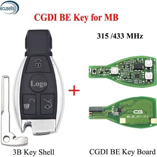 CGDI Smart Remote Key for Mercedes for Benz Supports BGA 315MHz or 433MHz Buttons Support all FBS3 and Automatic Recovery