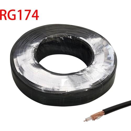 RG174 Cable Wires 50 Ohm Coax Extension Jumper Cable RG-174 Pigtail RF Coaxial Cable Connector 10/20/30/50/100 Meters