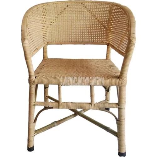 Outdoor Hand Weaving Old Man Rattan Chair Natural Mountain Plant Rattan Household Balcony Older Elderly People Leisure Chair