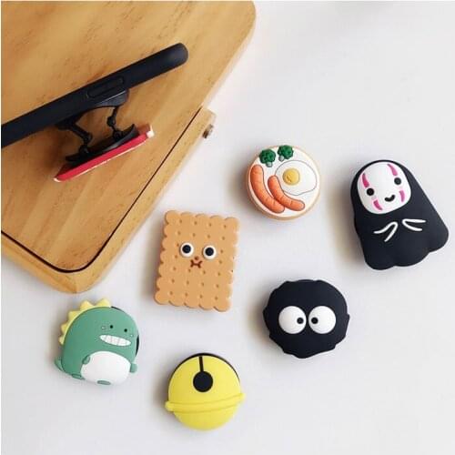 Cartoon Universal Telescopic Lazy Bracket Silicone Foldable Finger Phone Holder Phone Bracket Personality Creativity Stand