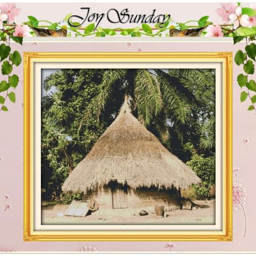 African Local House Patterns Counted Cross Stitch 11CT 14CT Cross Stitch Sets Wholesale Cross-stitch Kits Embroidery Needlework