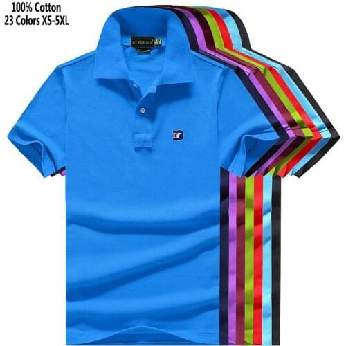XS-5XL New-Design 100% Cotton High Quality Mens Short Sleeve Polos Shirts Casual Summer Polos Homme Fashion Male Clothing Tops