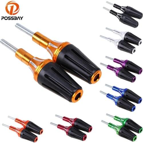 POSSBAY Universal Motorcycle Frame Slider Falling Crash Protector M8 Bolt Diameter Motocross Motorbike Falling Protector