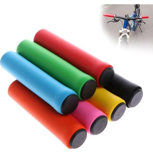 1 Pair Ultra light Silicone Handlebar Bike Handlebar Cover Mountain Bike Anti-Skid Foam Handlebar Cover Outdoor Cycling