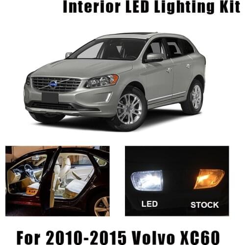 14 Bulbs White Canbus LED Interior Light Kit Fit For Volvo XC60 2010 2011 2012 2013 2014 2015 Map Dome Courtesy License Lamp