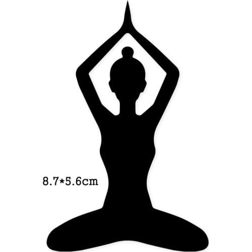 2020 Metal Dies Women Practicing Yoga Cutting Dies Stencils dies for DIY Scrapbooking Album Cards Embossing Die Cuts crafts dies