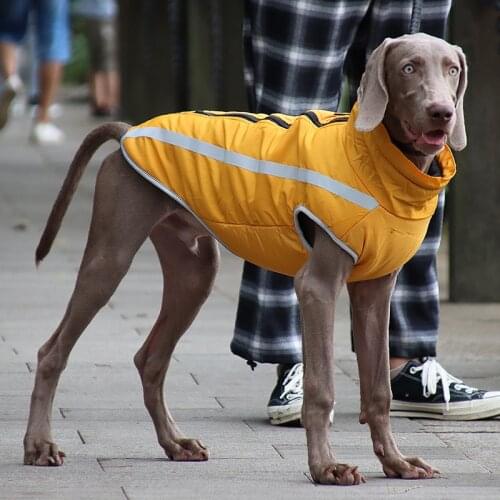 2021NEW! Large Pet Dog Reflective Jacket Winter Warm Dog Clothes Vest For Labrador Waterproof Big Dog Coat XL-6XL Dropshipping