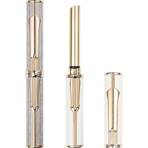 30/50pcs Elegant White Gold Round Direct Filling Lipstick Tube Slim Cosmetic Lip Balm Container Empty Lip Rouge Shell Packaging