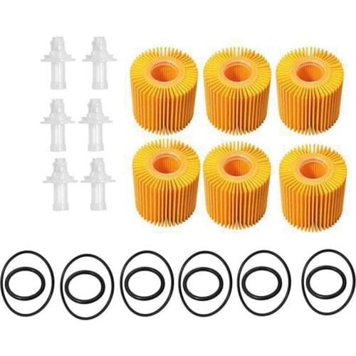 6Sets Oil Filter Kits for Toyota Avalon Camry Highlander RAV4 Sienna Tacoma Venza Lexus 04152-YZZA1 04152-31090