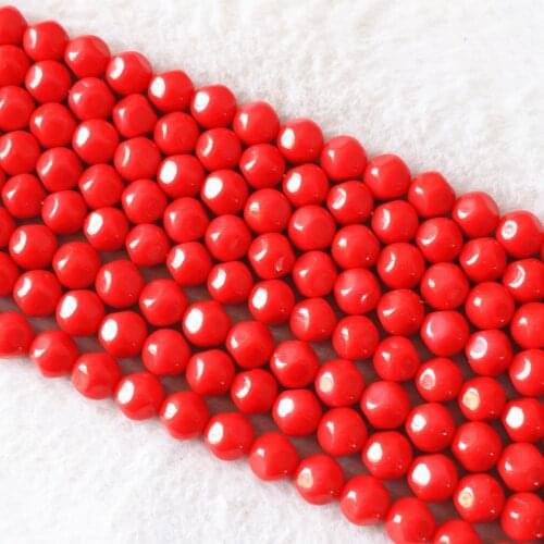 Charms red artificial coral 10mm 12mm 14mm new irregular round loose beads diy high quality jewelry making 15inch B605