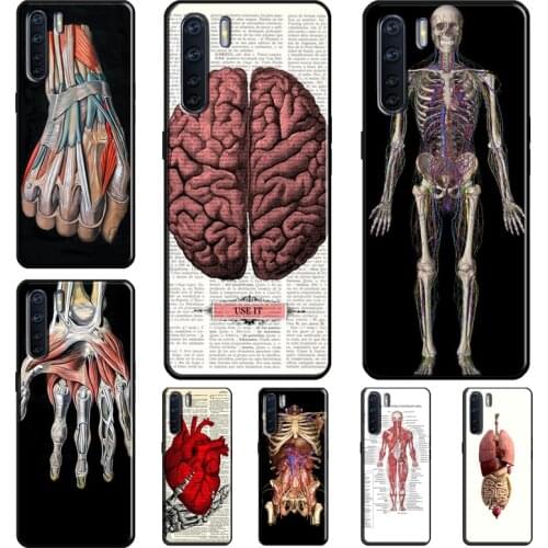 Medical Human Organs Meridian Brain Art Case For OPPO A72 A52 A92 A91 A15 A83 A3S A5S Reno 4 Pro Z 2Z A53 A31 A5 A9 2020 Coque