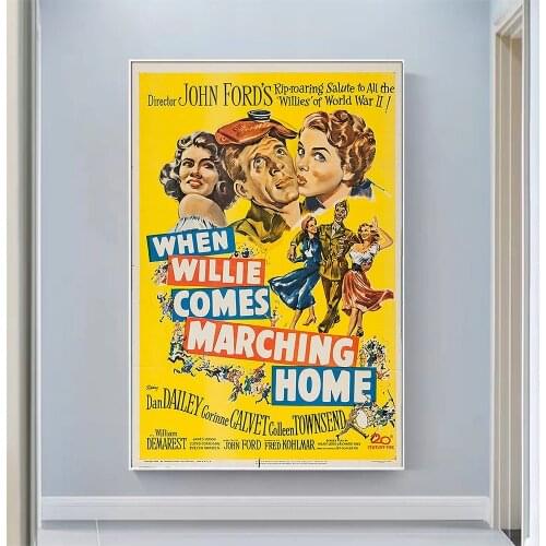 CP1129 When Willie Comes Marching Home Classic Hot Movie Print Silk Fabric Poster Indoor Wall Art Decor Gift