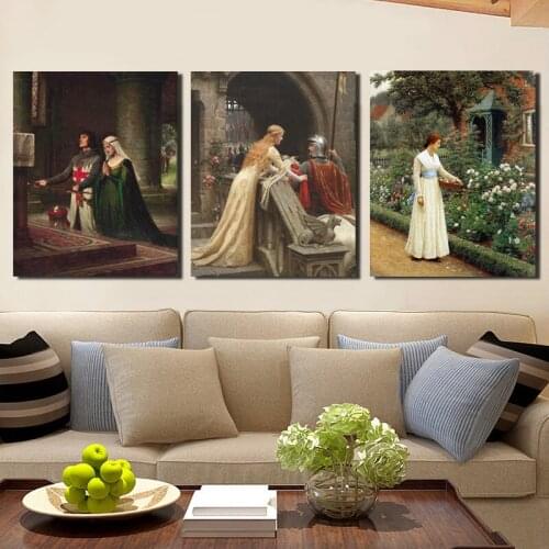 Edmund Blair Leighton Nordic Poster Canvas Painting Prints Living Room Home Decoration Modern Wall Art Oil Painting Posters Art