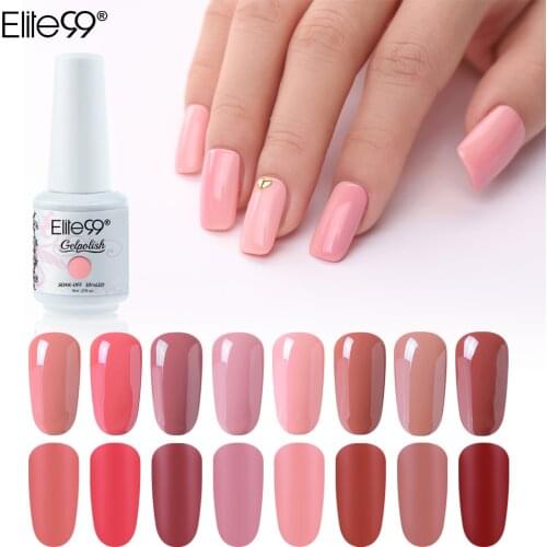 Elite99 8ml Nude Color Gel Nail Polish Soak Off UV Gel Polish Manicure Hybrid Varnishes Semi Permanent Base Top Coat Nail Art