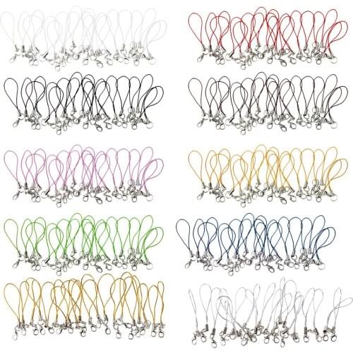 MagiDeal 20pcs Polyester Lanyard Charm Dangle Pendant Rope Cord for Mobile Phone Keys Findings Supplies