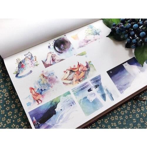 Cute Cat Washi Tapes Bullet Journal Masking Tape Adhesive Tape DIY Scrapbooking Washi Stickers