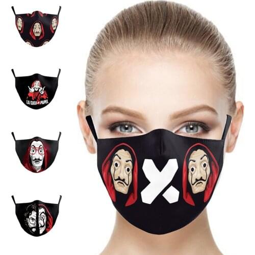 Fashion Movie Series HouseofPaper Women Men Unisex Funny Adult Mask Halloween Cospaly Face-Protection Cycling Spots Party Masks