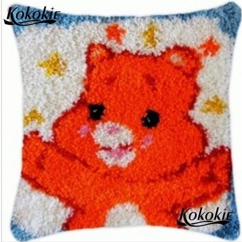 Latch hook rug making kit pillow sewing mats counted cross stitch kits for embroidery needlework cushion Patchwork Pillowcase