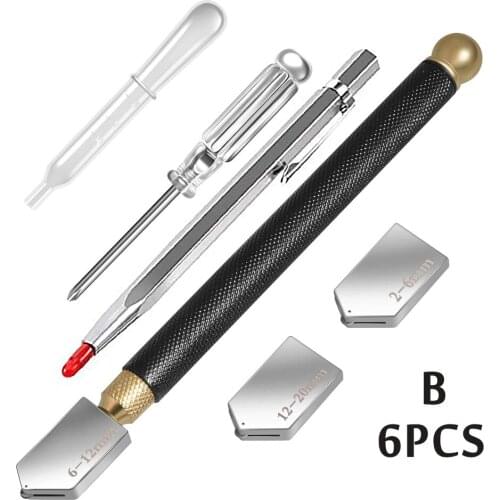 Professional Glass Cutter Set 2mm-20mm for Glass Tile Cutting Cutter Manual Glass Tile Cutting Tool Portable Opener Hand Tools