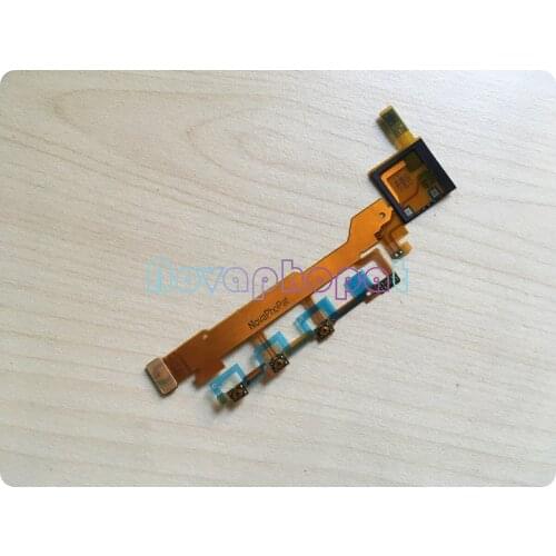 Novaphopat For Sony Xperia Z L36 C6602 C6603 Power on off Volume up down Switch Key Button flex cable Replacement Parts +track