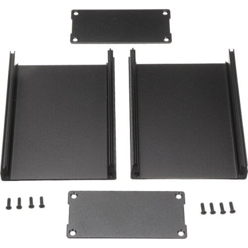 New Black Aluminum Enclosure Durable PCB Instrument Box Enclosure Electronic Project Case 100x76x35mm