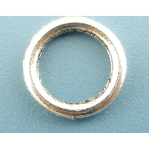 Lovely 300PCs Silver Color Soldered Closed Jump Ring 8mm Dia.Findings (B03039)