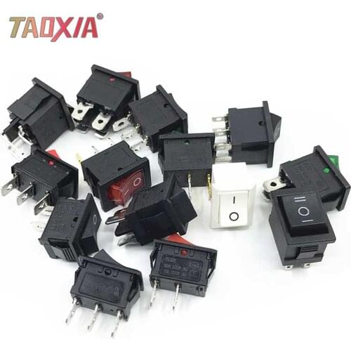 2 PCS Small Boat Switch KCD1-101 Water Dispenser Electronic Weighing Ship-shaped Warping Power Button Fittings 2 Feet 6A250V