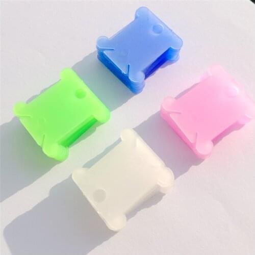 50 pcs/ lot plastic thread plate pieces Cross stitch tool cotton wire pad line winding sheet DIY organizer set many color choose