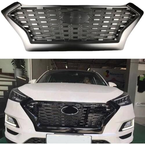 Suitable for Hyundai Tucson 2019 2020 front racing grille FIT FOR FUSION MONDEO BLACK SILVER car