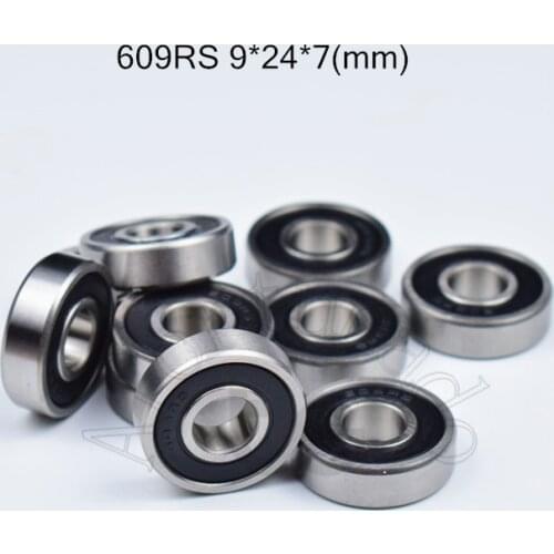 609RS 9*24*7(mm) 10pieces bearing rubber sealed ABEC-5 chrome steel miniature bearings hardware Transmission Parts