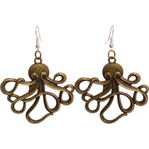 Steampunk Earrings Women Antique Female Gear Pendant Dangle Long Hook Club Jewelry Vintage