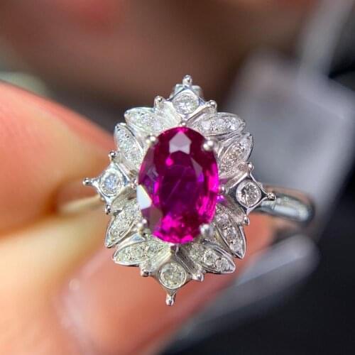 Y330 Ruby Pendant 18K Gold Jewel 100% Natural Myanmer Red Ruby 0.85ct Gemstones Pendants for Women Necklace