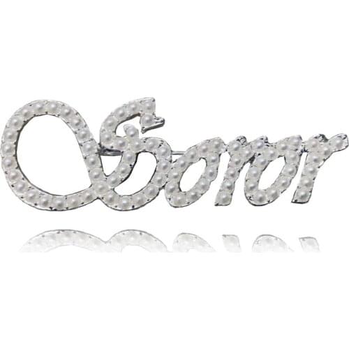 Greek sorority Soror Pearl Brooch Lapel Pin Jewelry