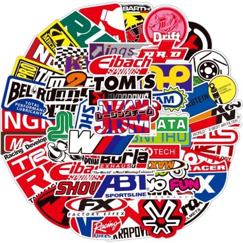 10/30/50/100PCS Graffiti JDM Racing Car Modification Stickers DIY Motorcycle Luggage Guitar Skateboard Waterproof Sticker Toys
