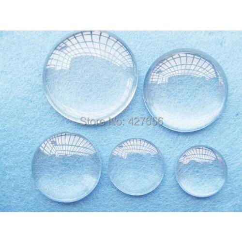 20pcs Good Quality 35mm Domed Round Transparent Clear Magnifying Flatback Glass Cabochon,for Jewelry & Mobilephone Decoration