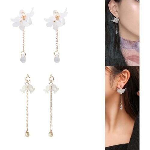 2020New 60Pcs Eternal Flower Petal Button for DIY Jewelry Earring or Necklace Pendants Accessories ZM14-ZM15