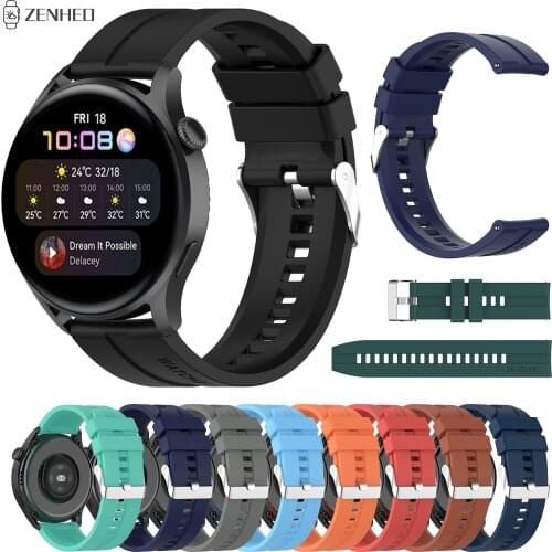 22mm Silicone Strap for Huawei Watch 3/3 Pro Replacement Watchband for Huawei Watch GT GT2e Smart Watch Band