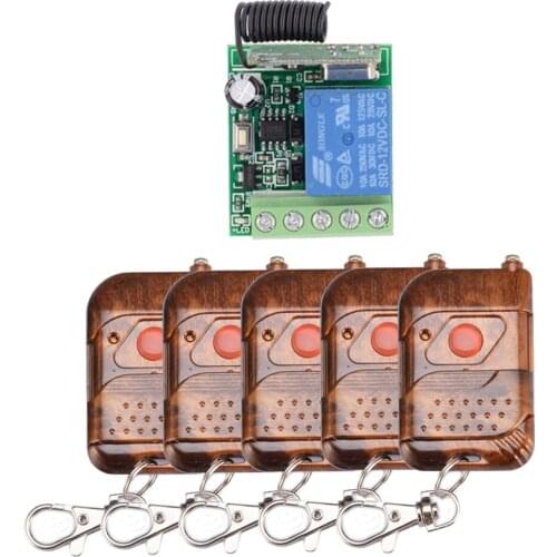 433mhz DC 12V 10A Relay Remote Switch Door Access Openner Button Contact Radio Switches Time Delay OFF 5S 10S 15S