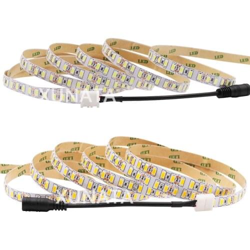 5m Led Strip Light 12V 5630 120ED/M with DC Connector Flexible LED Tape Ribbon 120LED Non-waterproof 50cm 1m 2m 3m 4m 5m