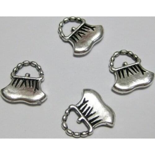 50 Tibet Silver Purse/Handbag Charm Pendants