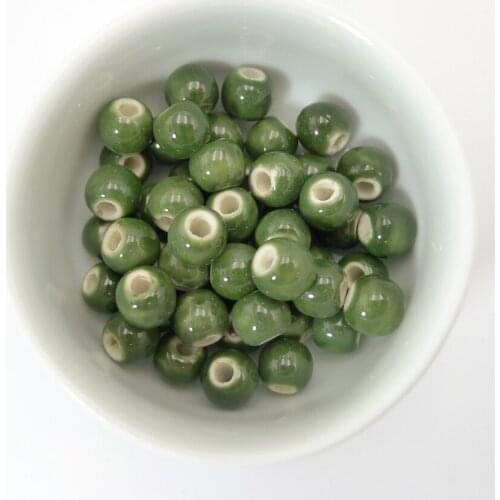 8# 100pcs China Ceramic Beads Procelain Bead For Jewelry Making 8mm Beads #A411C
