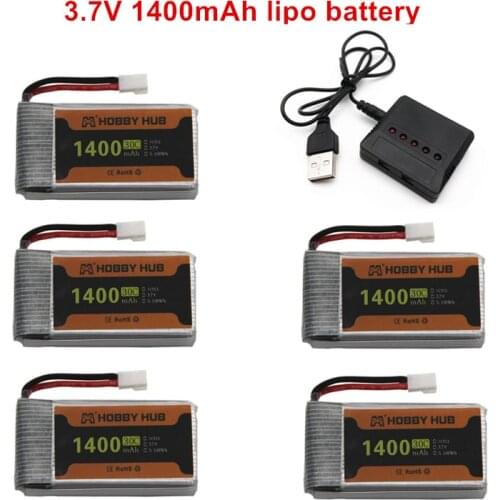 3.7V 1400mah Rechargeable Battery for KY601S for Syma X5c X5 X5SC X5SW M18 H5P RC Drone Quadcopter 903052 lipo battery Charger