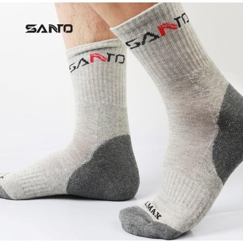 Santo Quick-dry Breathable Mountain Bike Bicycle Sock Coolmax Cotton Men Cycling Socks Racing Sport Running Footwear Size(39-44)
