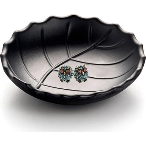 Black Ring Dish Jewelry Tray Key Tray Organizer, Dresser Decor Key Dish Jewelry Bowl Decorative Dish